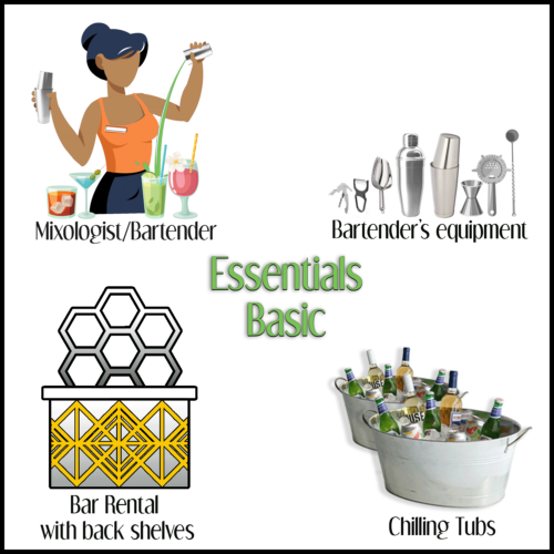 Essentials bar basic | Your choice of bar set-up and bartender on us