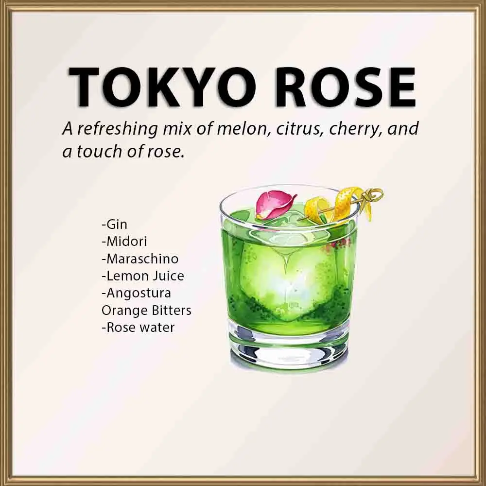 Tokyo Rose cocktail | Party Shakers event bartending service | Los Angeles, CA