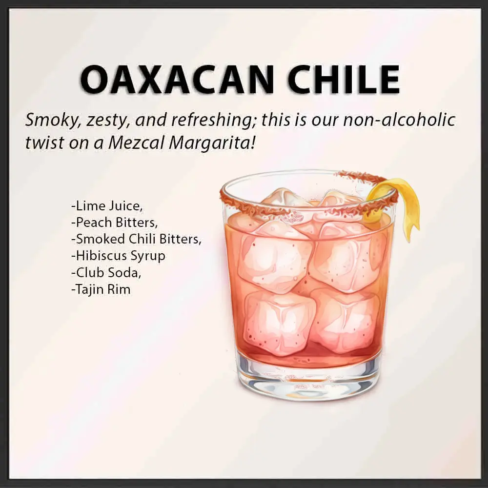 oaxacan-chile | Party Shakers Los Angeles A refreshing craft Oaxacan Chile signature wedding cocktail served with a fresh lime wheel and a chili-salted rim at a Los Angeles wedding.